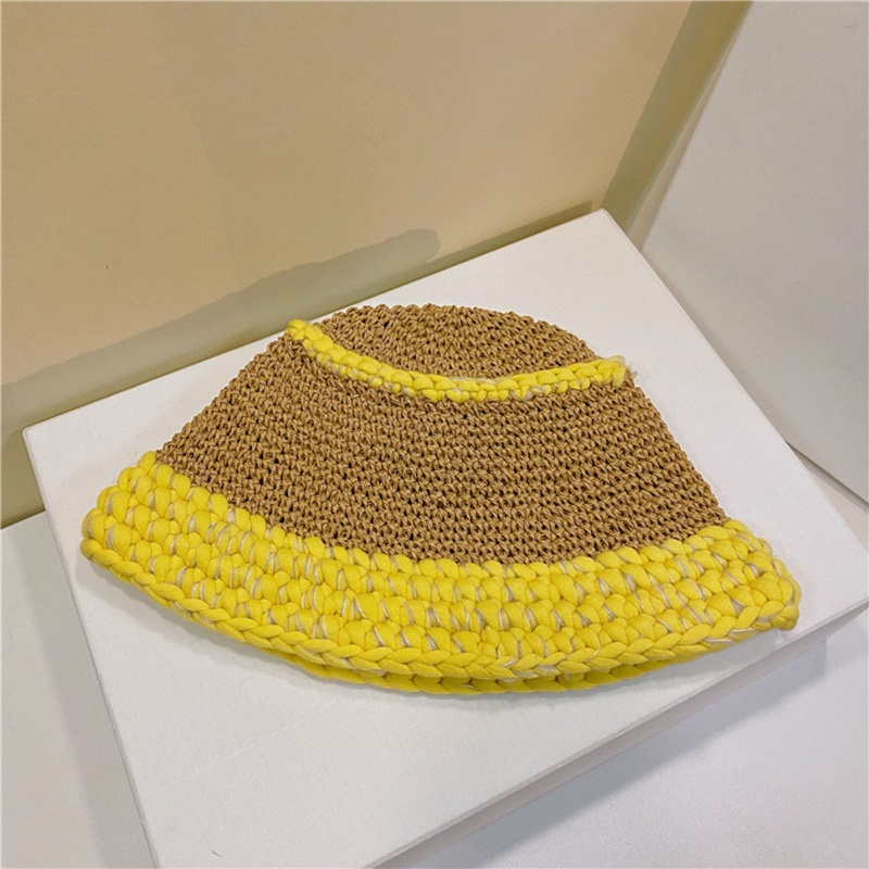 Nón Tai Bèo Đan Len Vành Rộng Màu Sắc Xinh Xắn Thời Trang Xuân Hè Cho Nữ