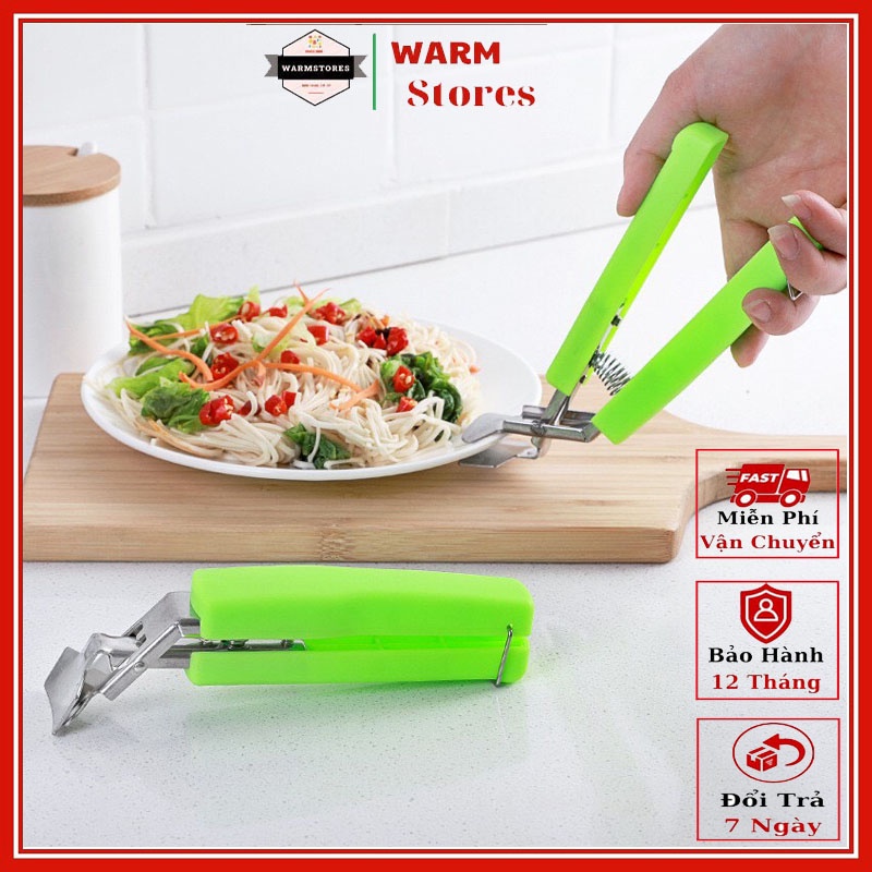 Kẹp Gắp Đồ Nóng Đồ Hấp Kim Loại Chuyên Dụng Chống Bỏng Tay Dụng Cụ Gắp Inox Có Lò Xo