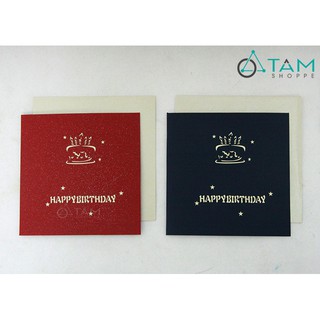 Thiệp sinh nhật 3D hình bánh sinh nhật độc đáo