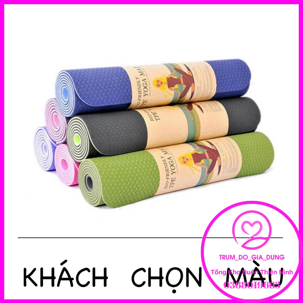 THẢM TẬP YOGA TPE CAO CẤP 2 LỚP 6MM