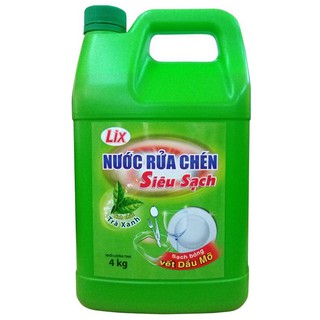 Nước rửa chén Lix trà xanh 4L