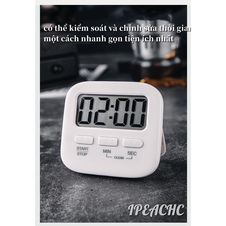 Đồng Hồ Hẹn Giờ Nấu Ăn . Đếm ngược ，Hẹn giờ 99 phút ,Thiết bị pha chế