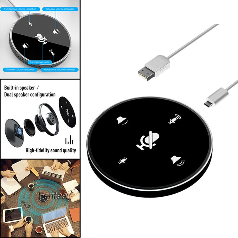 Micro Tích Hợp Loa / Mic Cổng USB Không Gây Tiếng Ồn Cho Máy Tính Để Bàn