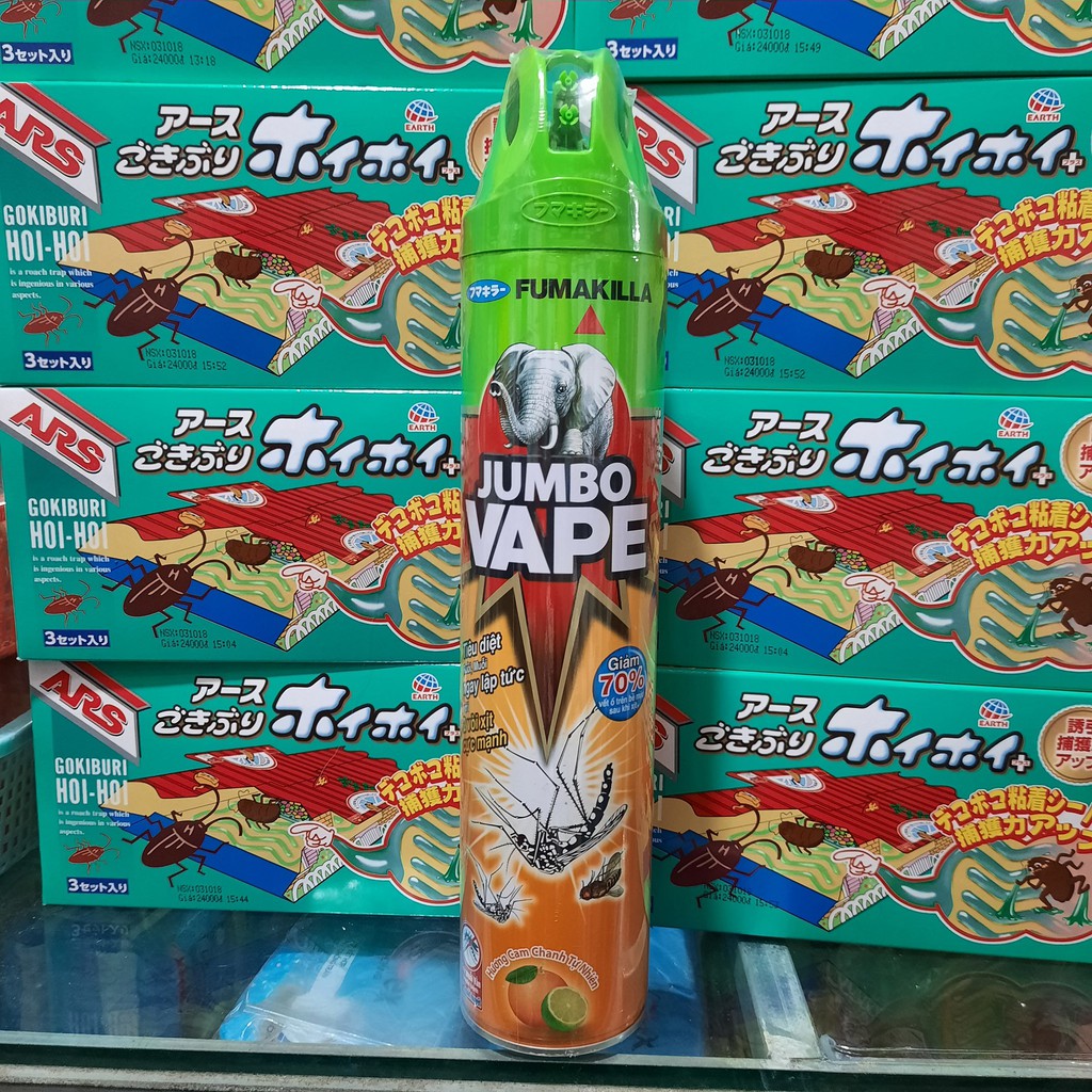 Bình Xịt Muỗi JumboVape FIK Hương Cam Chanh 600ml