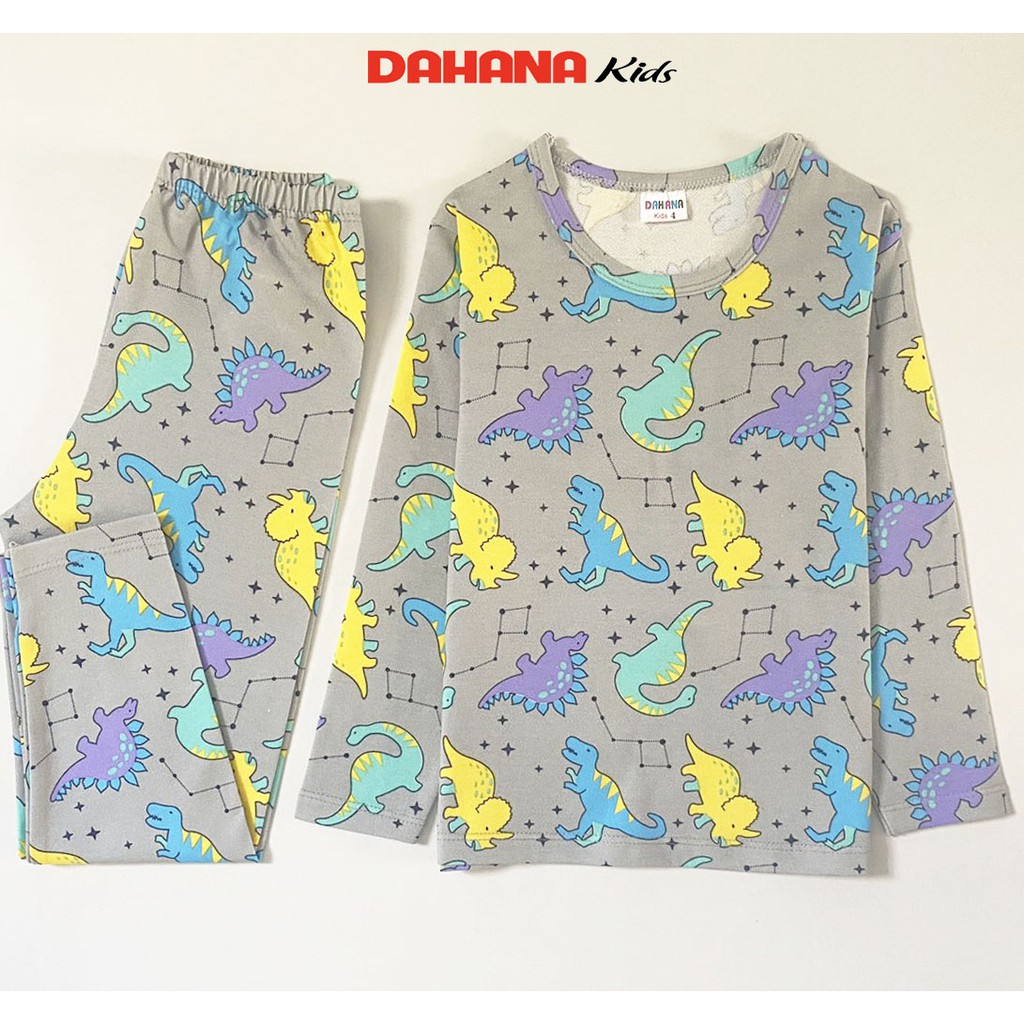 Bộ Quần Áo Dài Tay Thu Đông Cho Bé Trai DAHANA Kids - Bộ thu đông cho bé trai chất cotton co dãn hình in đẹp