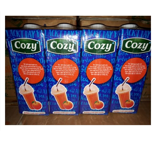 Trà sữa Cozy Moments đóng hộp Matcha - Đào 1 lốc