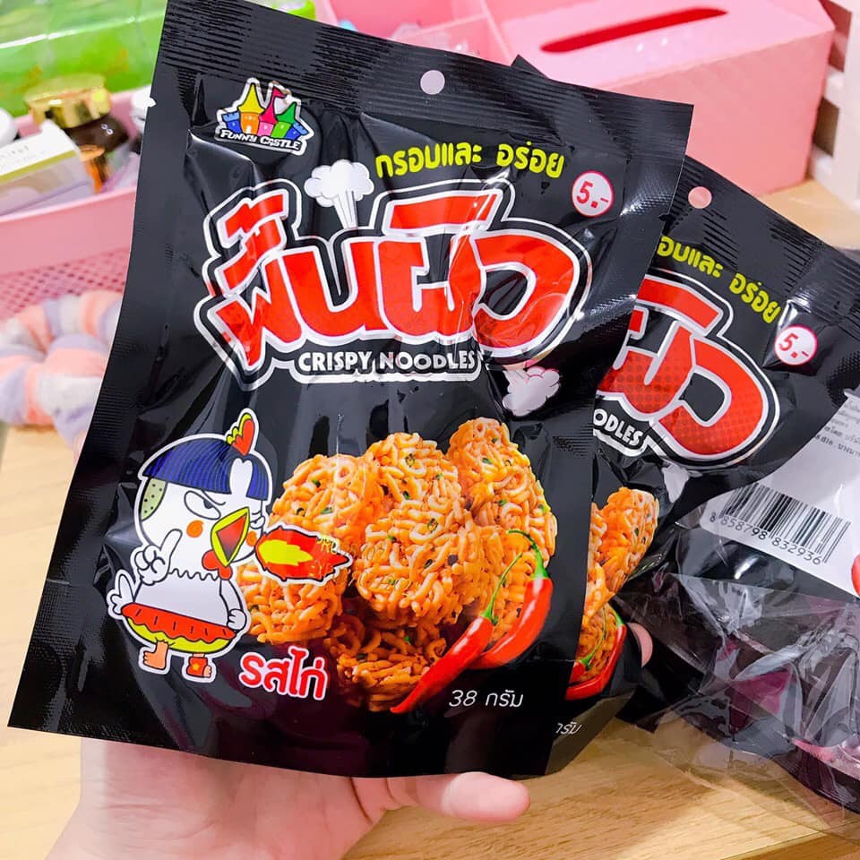 01 Gói Snack Mì Tôm Ăn Sống Vị Gà Cay Thái Lan 38gr   - Giao ngẫu nhiên.