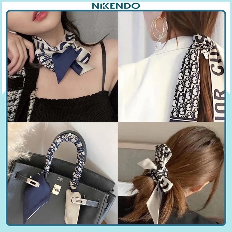 khăn lụa hoạ tiết dior