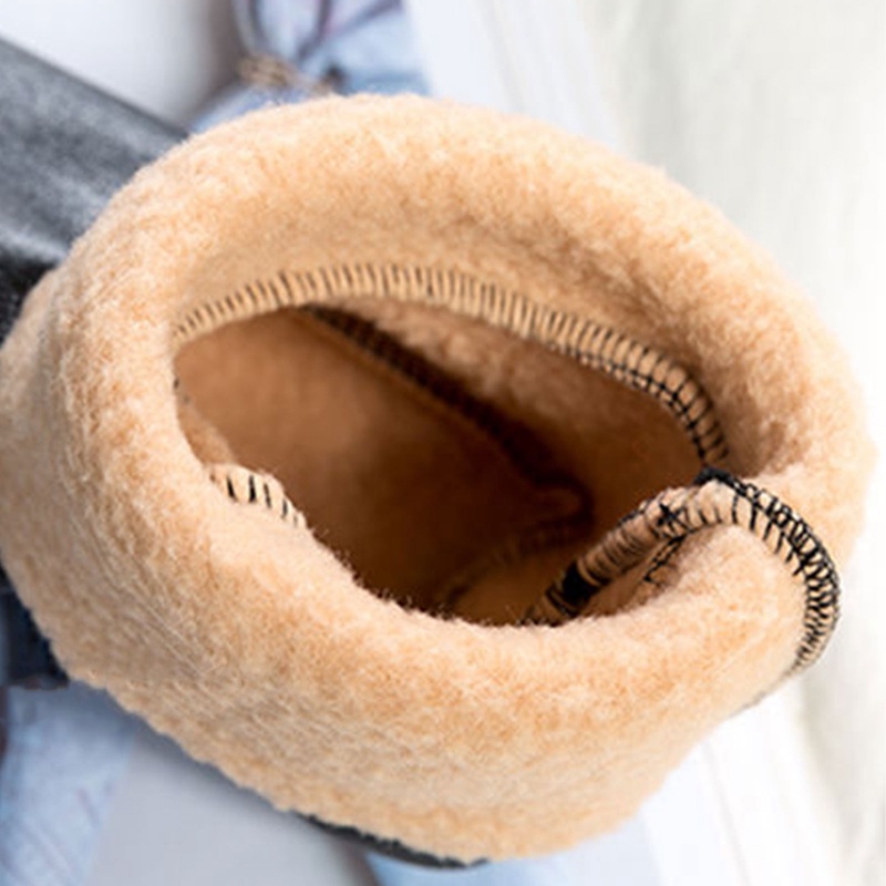 Đôi Vớ Da Giữ Ấm Chống Trượt Phối Lông Nhung Mềm Mại Dành Cho Nam Nữ Mang Trong Nhà