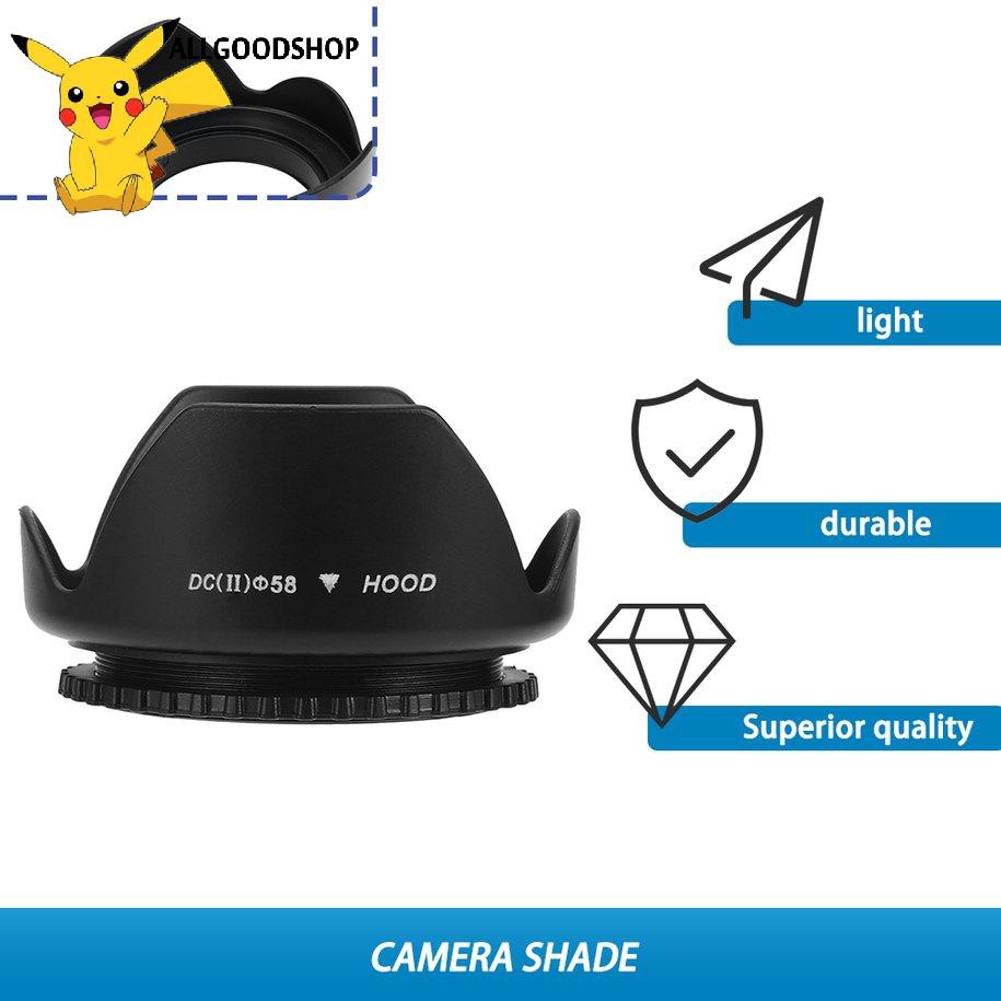 111all} 58mm Flower Shape Lens Hood Screw Mount Petal Crown For Canon DC-SN HOOD Lens