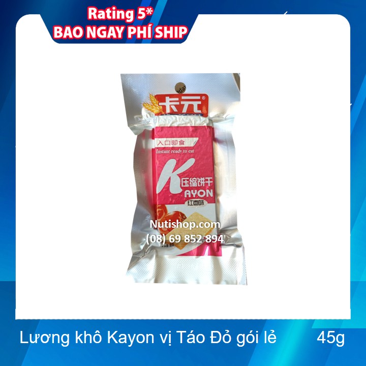 Lương khô Kayon vị Táo Đỏ gói lẻ 45g