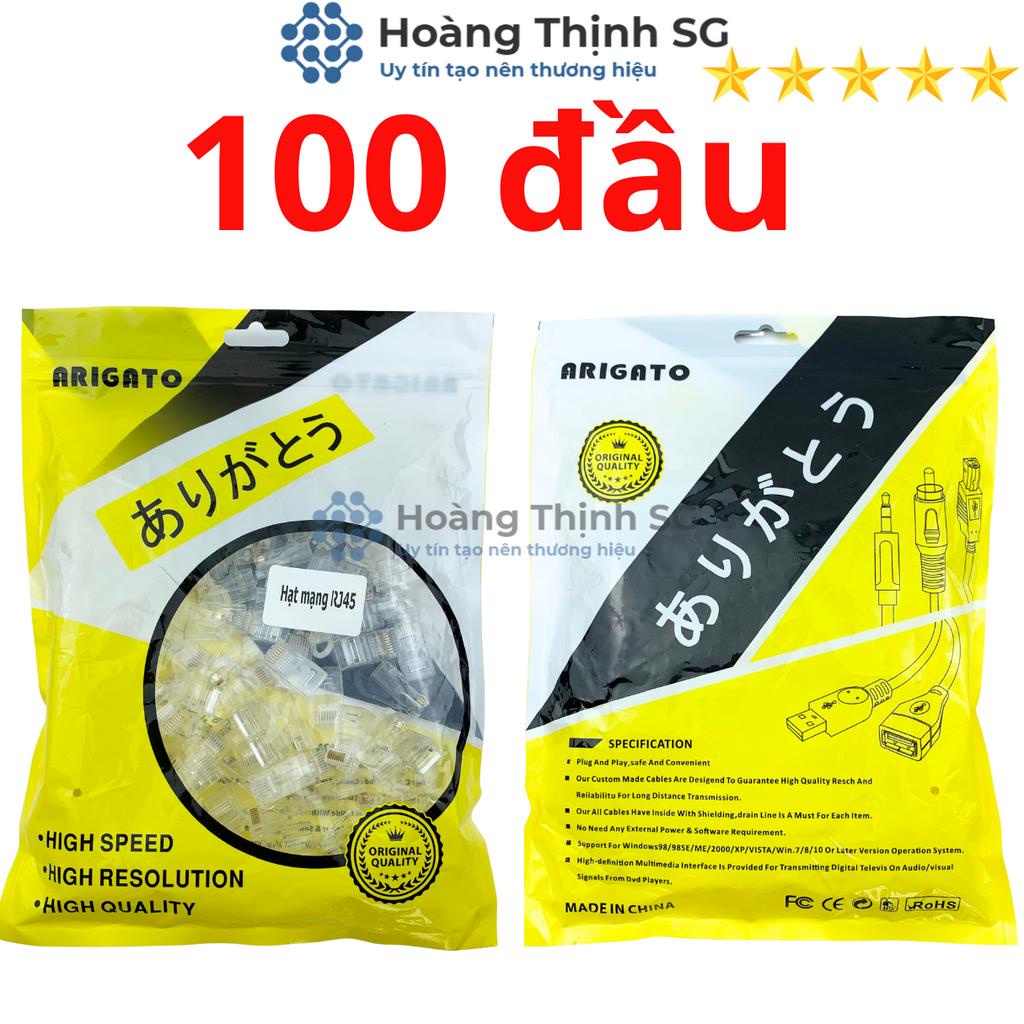 Hạt đầu mạng RJ45 ARIGATO - Dùng bấm đầu cho dây mạng cat5 cat5E Cat6 Cat6E - Hoàng Thịnh SG