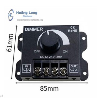 Mạch Dimmer 12V 24V Điều Chỉnh Độ Sáng Đèn 30A