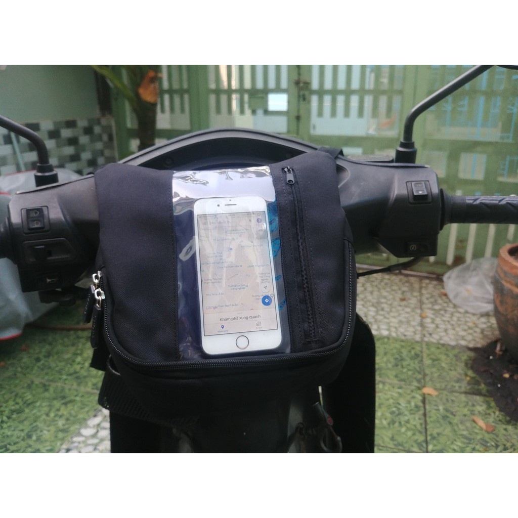 Túi Treo Đầu Ghi Đông Xe Máy Xem Google Map, Chứa Đồ, Chạy Grab, Shiper