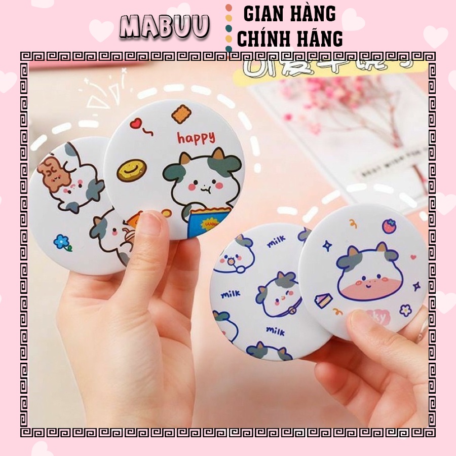 Gương mini hình bò sữa 1 mặt 2037