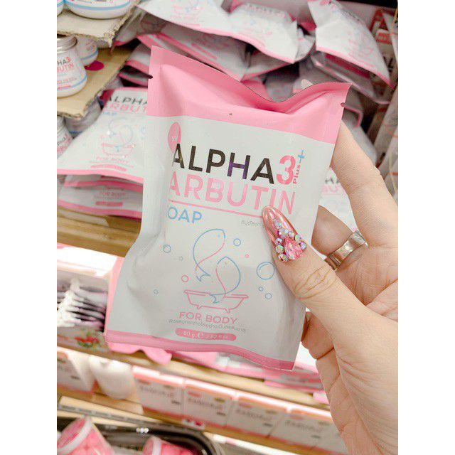 Xà Phòng Tăm Kích Trắng Toàn Thân Alpha Arbutin 3 Plus Soap For Body 80g Thái Lan