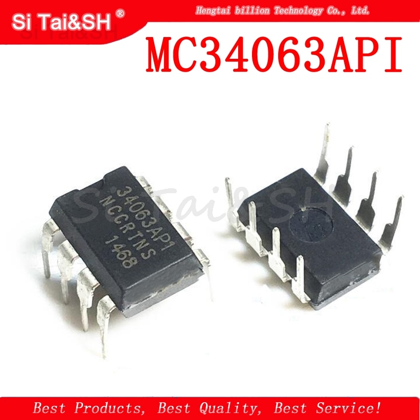 10PCS MC34063API MC34063A MC34063 34063 DIP8 The new quality is very good work 100% of the IC chip