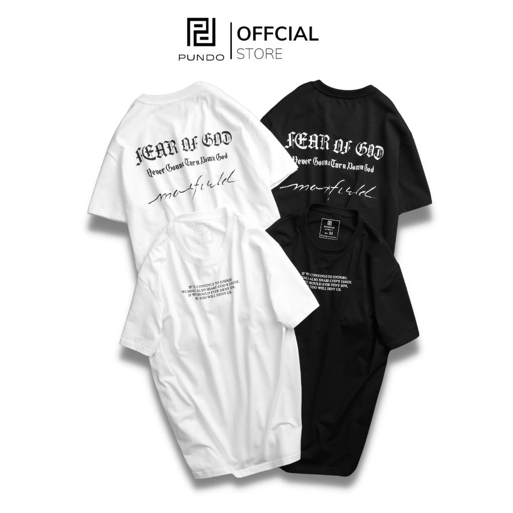Áo thun nam cổ tròn tay ngắn 2 màu trắng đen ,  vải cotton cao cấp , size đến 85kg PUNDO ATPD39