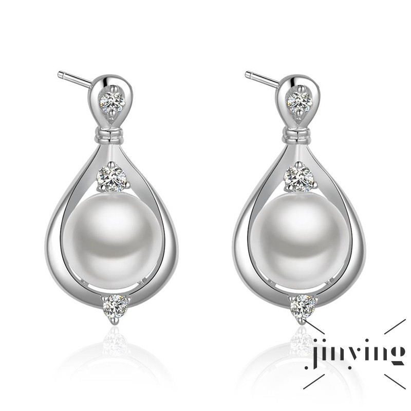 GETNOIVAS Khuyên tai dáng dài phối hạt phong cách cổ điển dành cho nữ