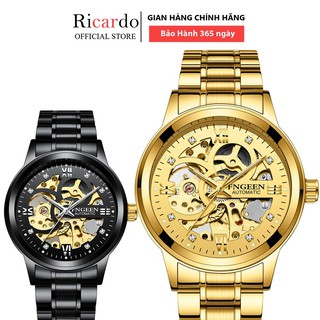 Đồng hồ nam fngeen cơ automatic , đồng hồ cơ lộ máy dây lưới cực chất xu hướng 2021