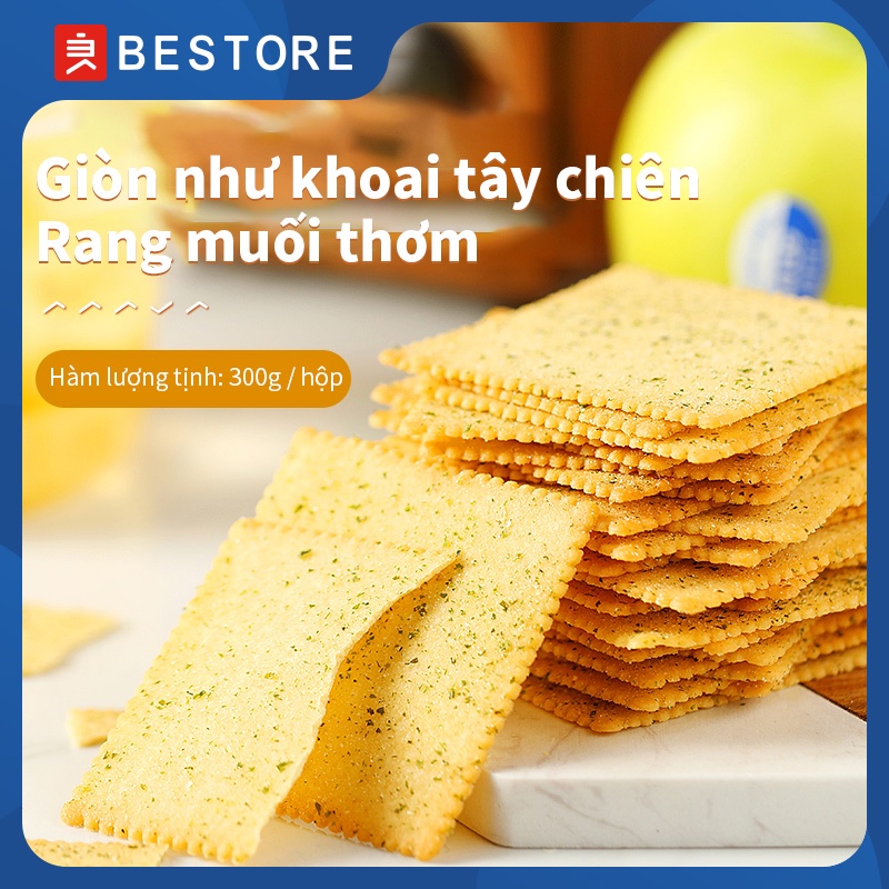 BESTORE Bánh quy vị rong biển ăn giòn và mặn 300g đồ ăn nhẹ bữa sáng