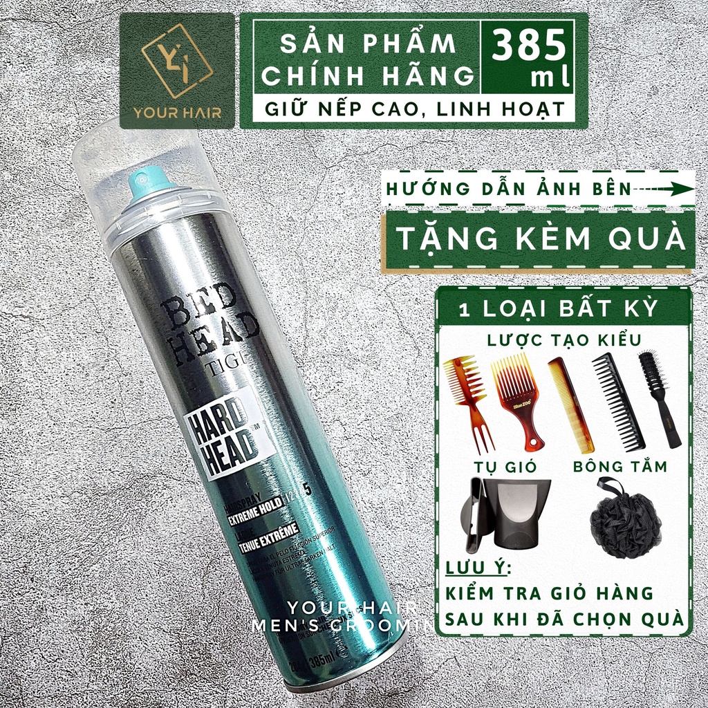 Gôm xịt giữ nếp Tigi Bed Head Hard Hold Hairspray 284g / 385ml