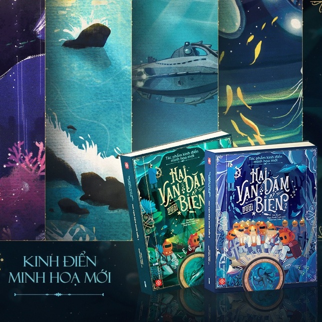Sách - Combo Tác phẩm kinh điển minh họa mới: Hai vạn dặm dưới biển (đinh tị)