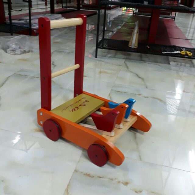 Xe tập đi gỗ 3 con chim