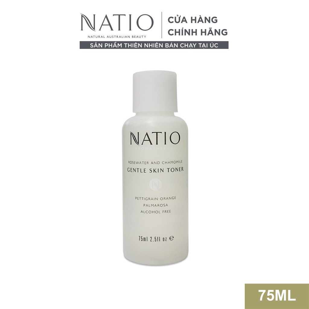 [Mã FMCG8 giảm 8% đơn 250K] Nước Cân Bằng Dưỡng Da Dịu Nhẹ Natio Rosewater and Chamomile Gentle Skin Toner 75ml | BigBuy360 - bigbuy360.vn