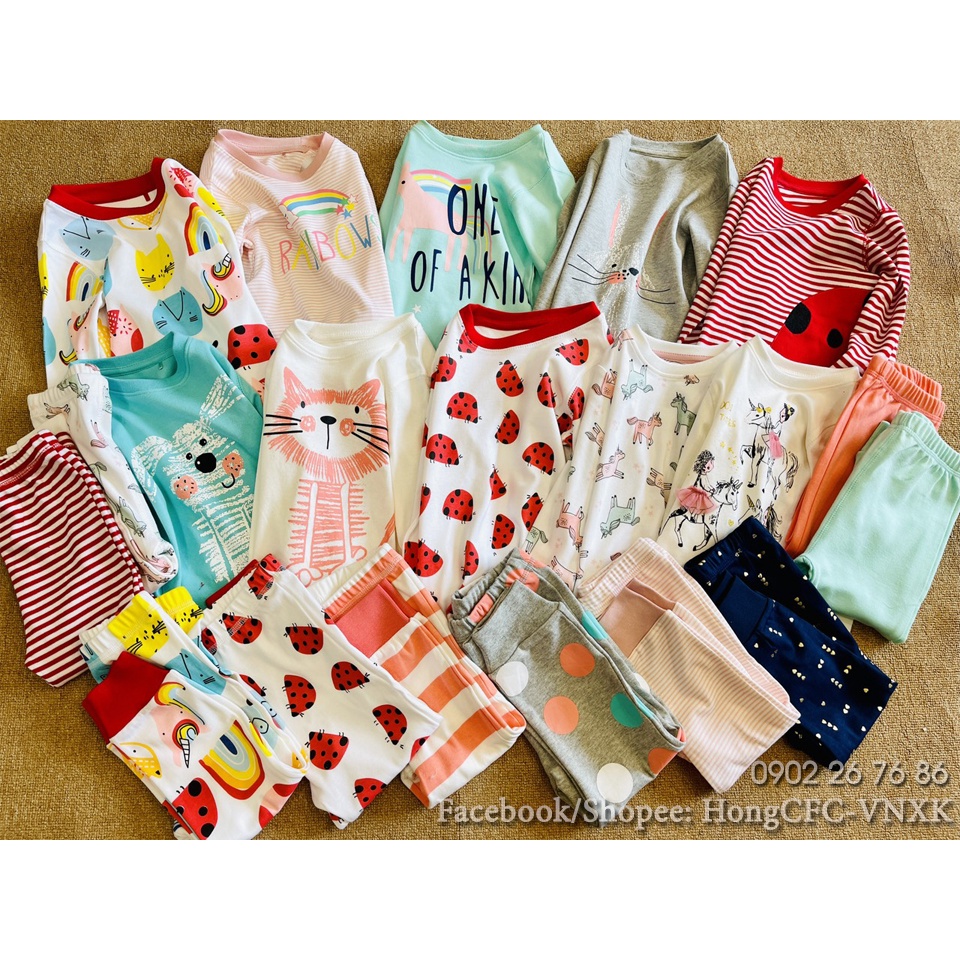 Bộ cotton next bé gái xuất xịn