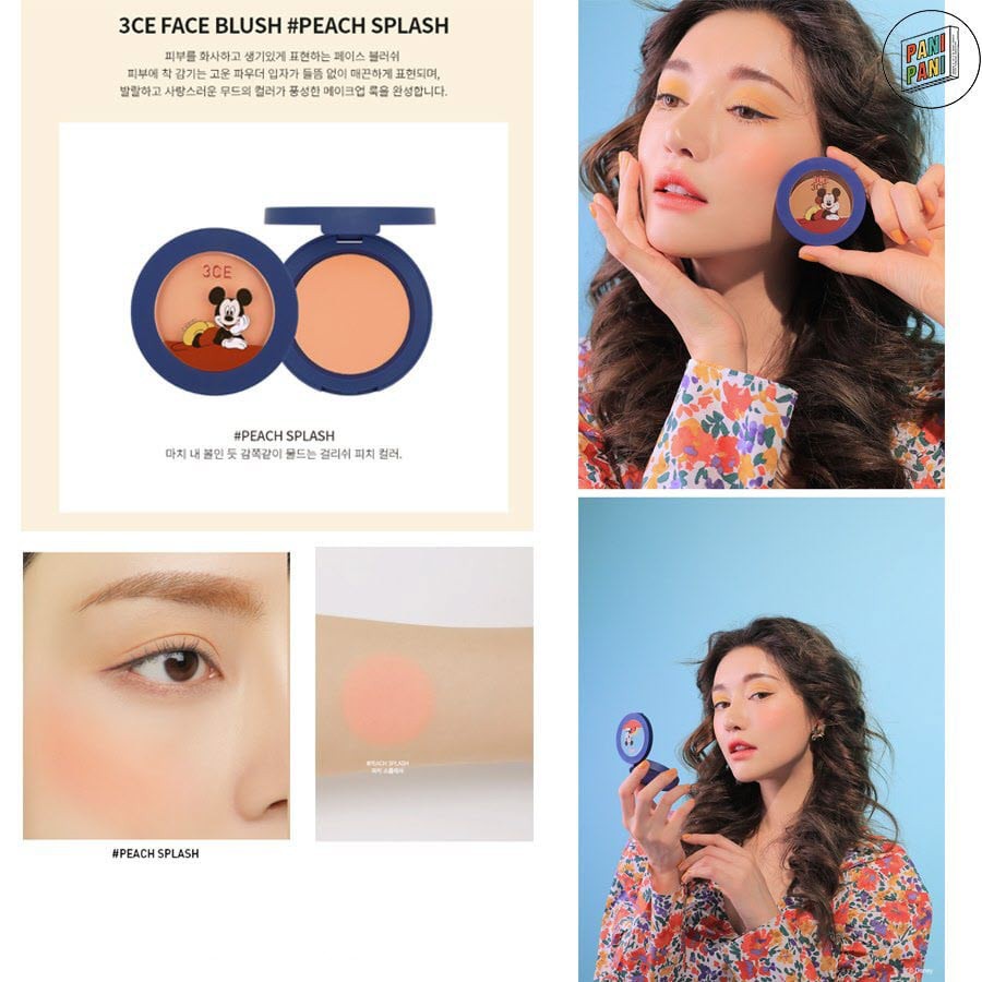 Phấn má hồng bám siêu lâu Mickey 3.CE Disney Face Blush 5g - Phiên bản giới hạn Disney | BigBuy360 - bigbuy360.vn