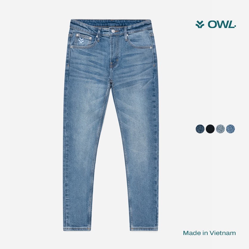 OWL BRAND® BASIC SKINNY JEANS - Quần jeans dài dáng ôm / Xanh - OWL210322