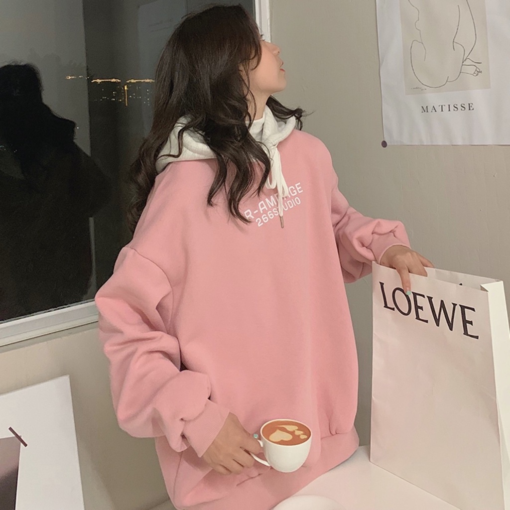 Áo Hoodie Tay Dài RAMPAGE STUDIO Vải Nỉ Bông Dày Dặn Form Rộng Ulzzang Unisex