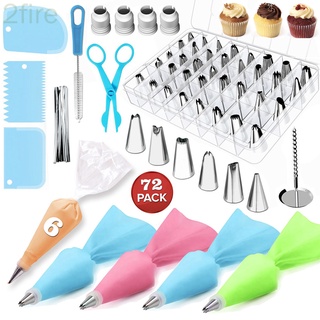 Bộ 72 đuôi bắt bông kem trang trí bánh bằng thép không gỉ