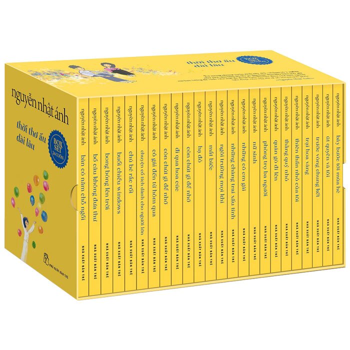 Sách- Boxset 24 Cuốn - Thời Thơ Ấu Dài Lâu (Phiên Bản Boxset Vàng Ấm Áp) - Nguyễn Nhật Ánh