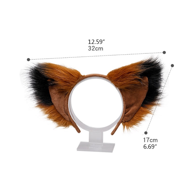 Băng Đô Tai Lông Giả Hóa Trang Halloween Độc Đáo