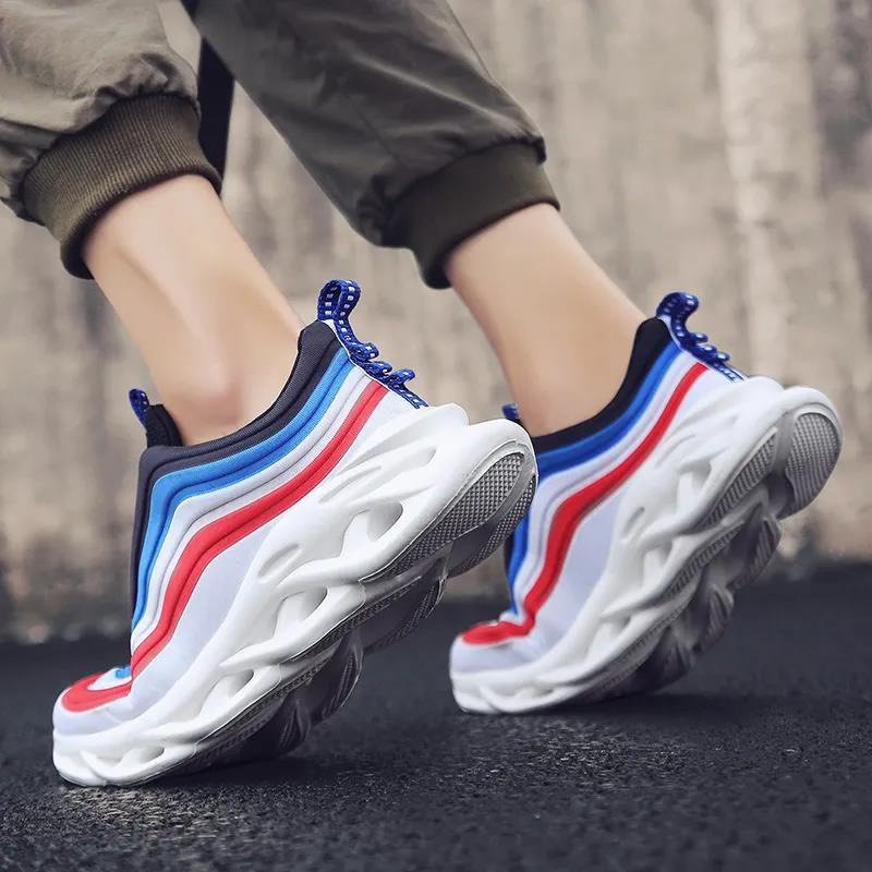 Giày Nam Sneaker đế xoắn Shineee viền màu cực chất
