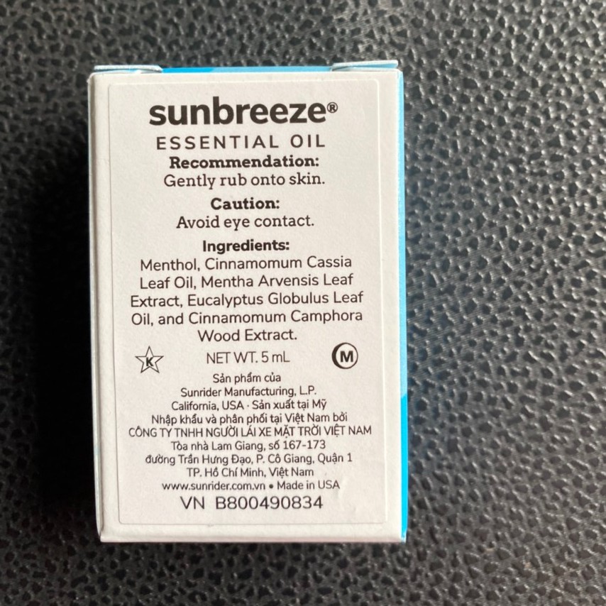 tinh dầu thảo mộc sun breeze 5ml của Mỹ | BigBuy360 - bigbuy360.vn