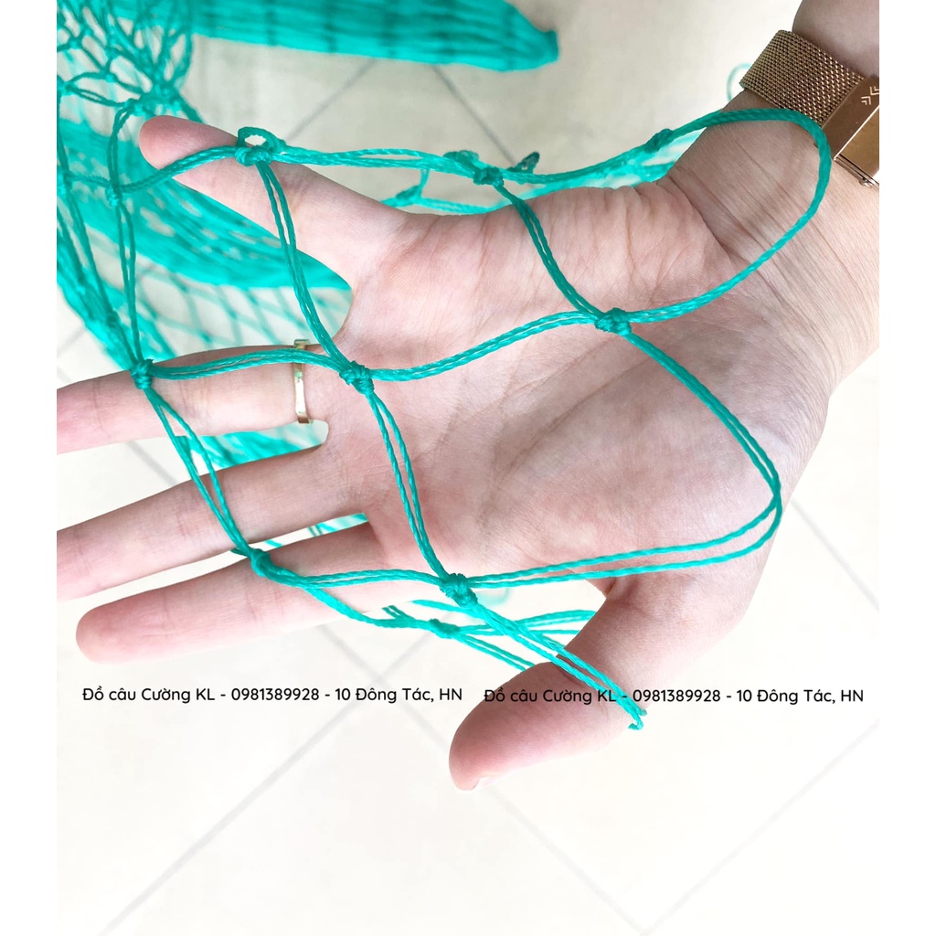 Lưới vợt cước SĂN HÀNG xanh lá đan sợi đơn - kép