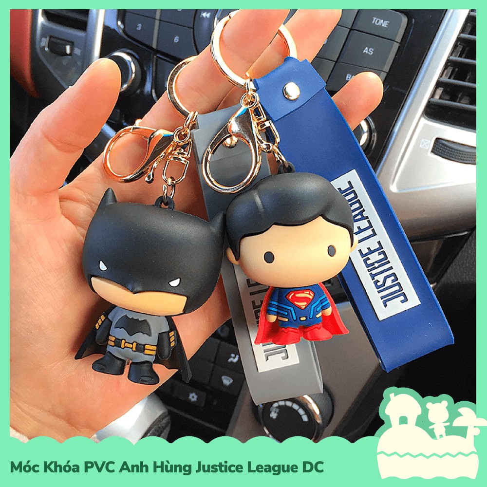 [Sẵn VN] Móc Khóa Keychain PVC Justice League Anh Hùng Hero DC