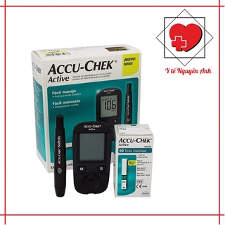 Máy đo đường huyết Accu Check Active - Tặng kèm 10 test và 10 kim chích máy