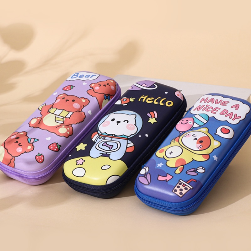 Túi Đựng Bút Hoạt Hình 3D Cỡ Lớn Chống Thấm Nước Tiện Dụng Cho Học Sinh
