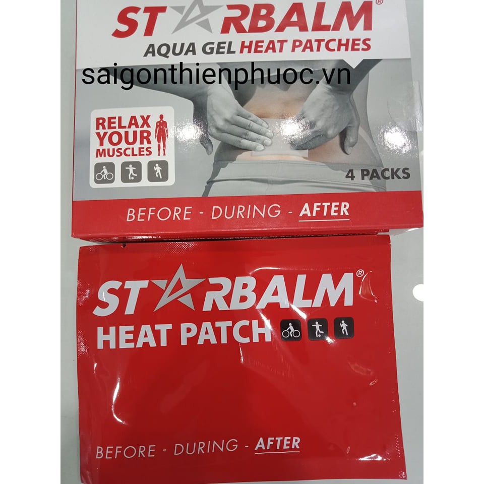 Miếng Dán Nhiệt Starbalm Aqua Gel Heat Patches (Hộp 4 miếng) - Giảm Nhức Mỏi Cơ Bắp - cvspharmacy