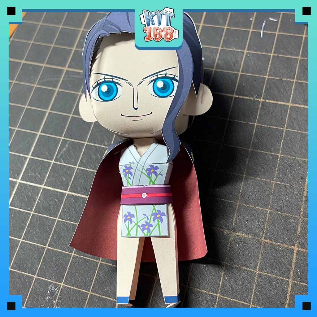 Mô hình giấy Anime Game Chibi Nico Robin ver 2 - One Piece + kit hộp trang trí