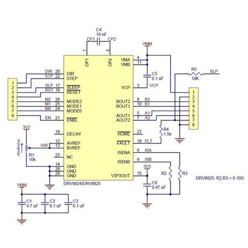 Module động cơ bước + bộ tản nhiệt A4988 DRV8825 cho máy in 3d Skr V1.3 1.4 Gtr V1.0 Ramps 1.4 1.6 Mks Gen V1.4