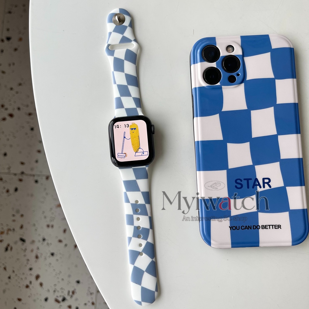 Dây Đeo Silicone Mềm Cho Đồng Hồ Thông Minh iwatch series 8 7 6 SE 5 4 3 2 1 41mm 45mm 38mm 40mm 42mm 44mm