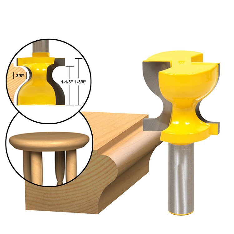 Mũi phay gỗ cạnh gỗ tròn, vành ghế, cốt 12.7mm