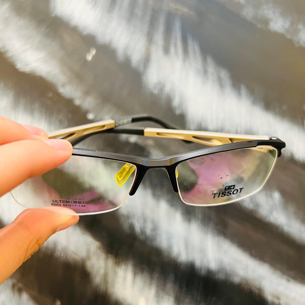 Gọng kính nhựa nửa khung thời trang nam nữ siêu nhẹ siêu bền Ouress 8063