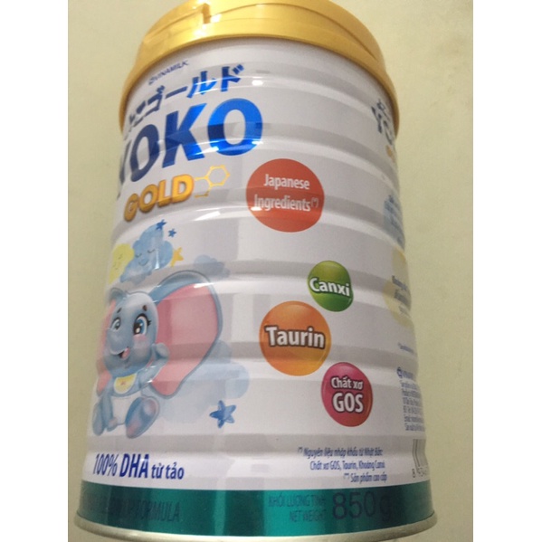 Sữa bột Yoko 2 hộp 850g (Cho trẻ từ 1-2 tuổi). Hạn sử dụng 12/07/2023 mới toanh.