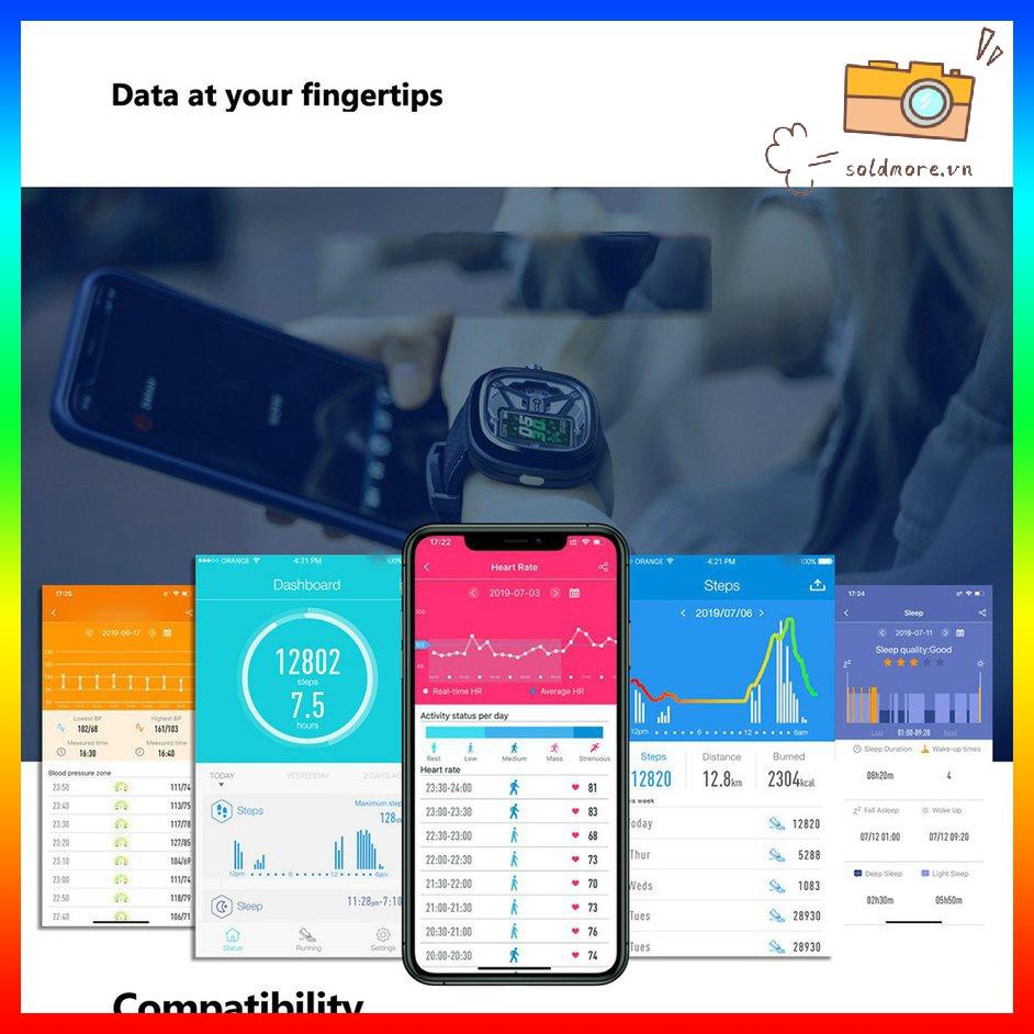 Đồng Hồ Đeo Tay Thông Minh Zeblaze Hybrid 2 Theo Dõi Sức Khỏe Kèm Phụ Kiện